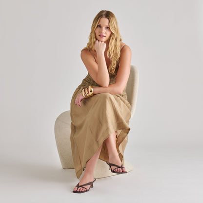 Brevel Chocolate Raffia Heels | Dolce Vita Special Offer