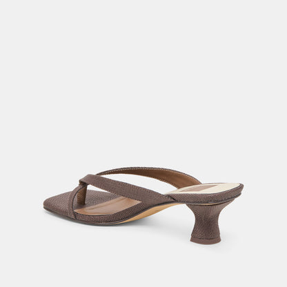 Brevel Chocolate Raffia Heels | Dolce Vita Special Offer
