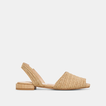 MARZY Natural Raffia Slingback Peep-Toe Sandals | Dolce Vita Special Offer
