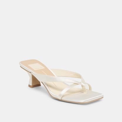 Brevel True White Satin Heels | Dolce Vita Best Seller