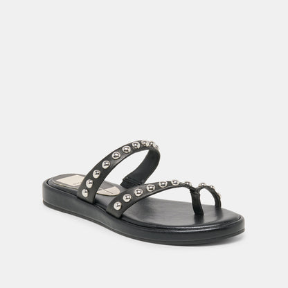 Amary Stud Black Leather Sandals | Dolce Vita Exclusive