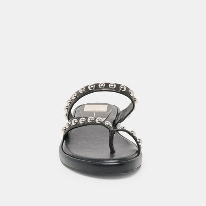 Amary Stud Black Leather Sandals | Dolce Vita Exclusive