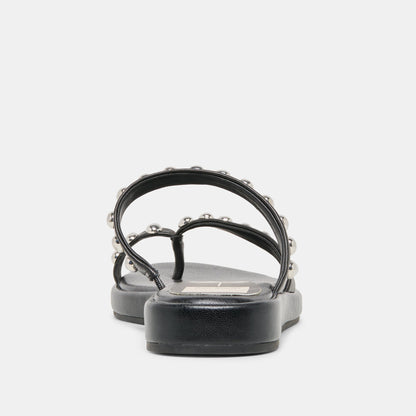 Amary Stud Black Leather Sandals | Dolce Vita Exclusive