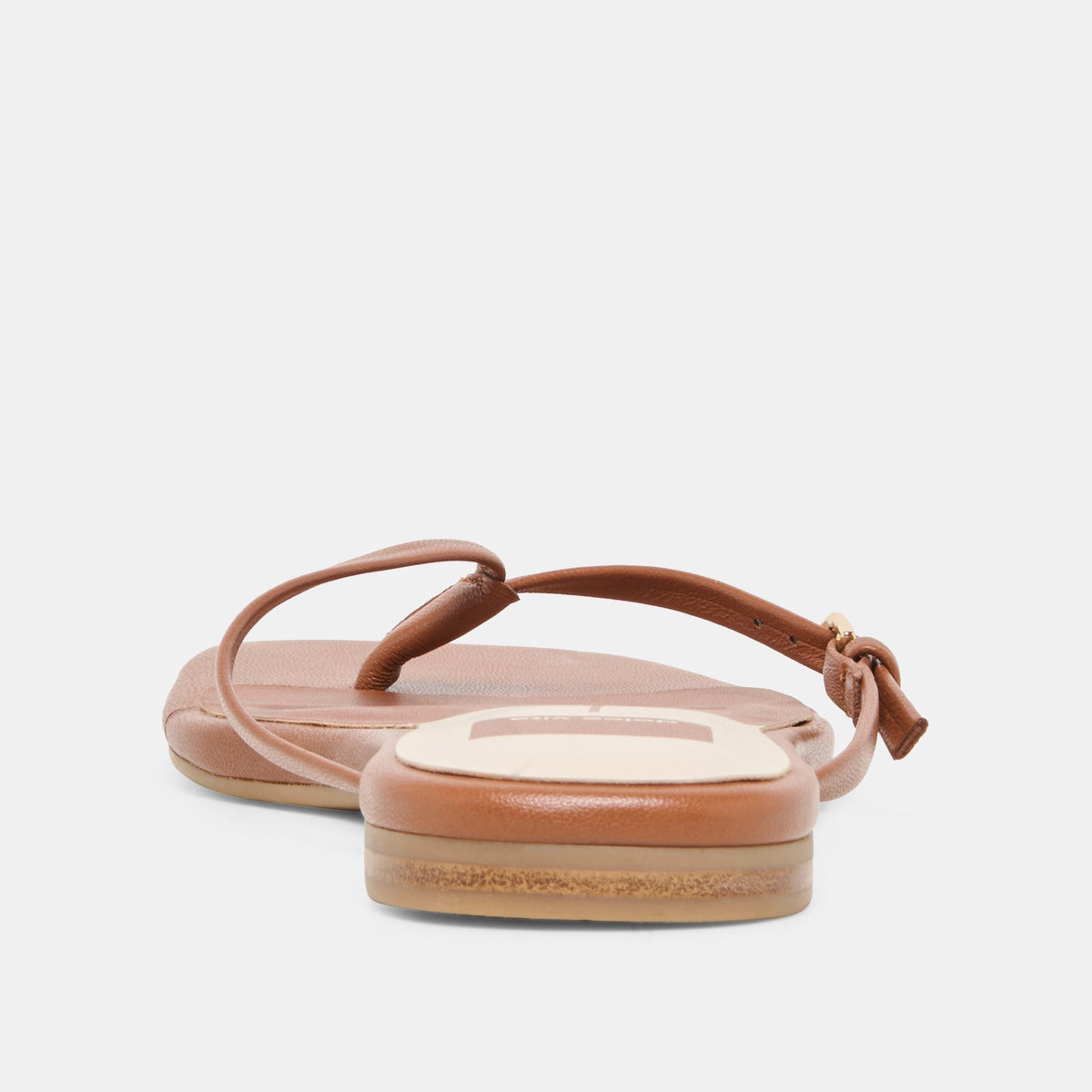 MALTA Cognac Leather Buckle Flip-Flop Sandals | Dolce Vita Deals