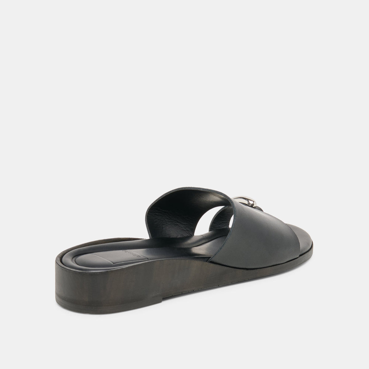 MOXY Black Leather Metal Detail Open-Toe Sandals | Dolce Vita Best Seller