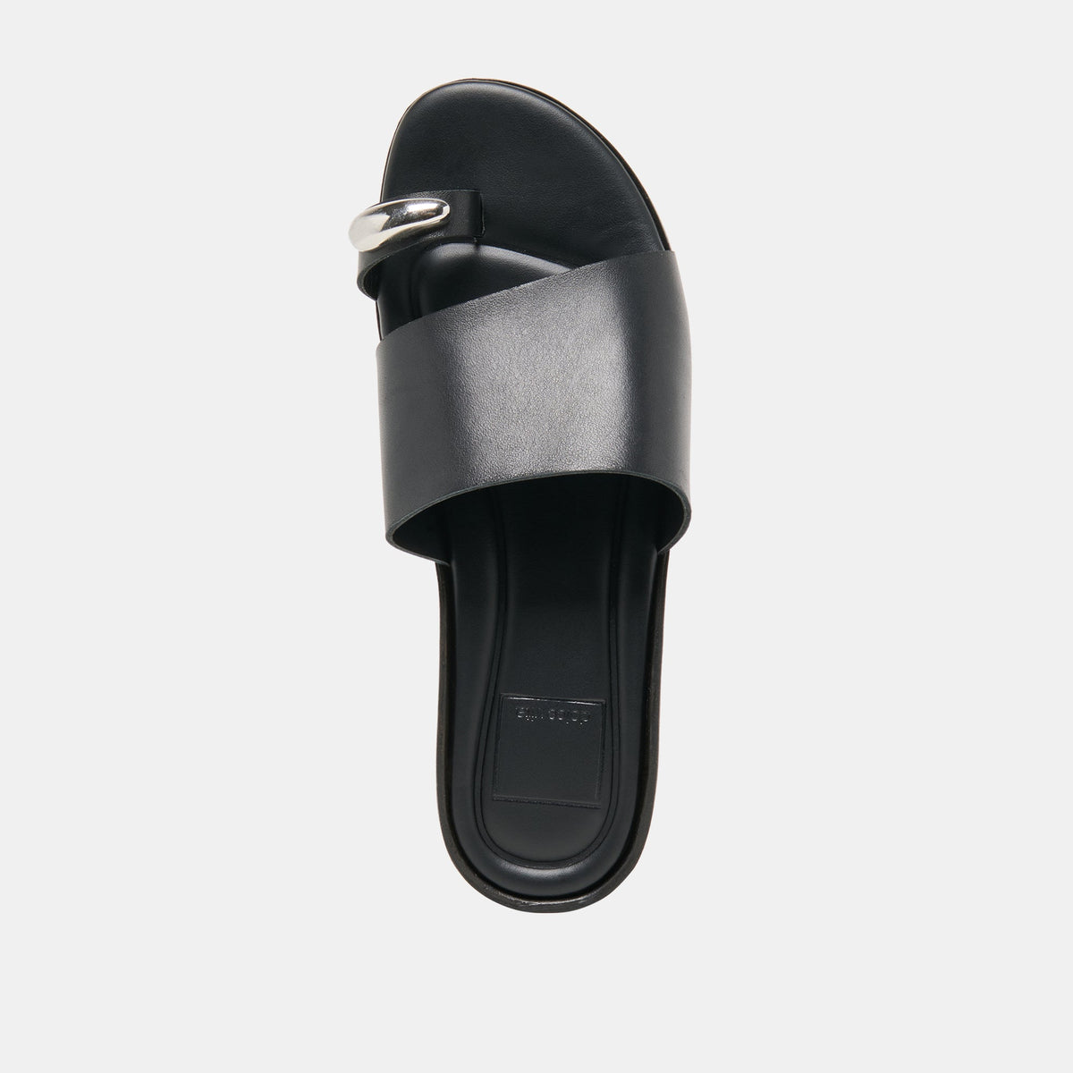 MOXY Black Leather Metal Detail Open-Toe Sandals | Dolce Vita Best Seller