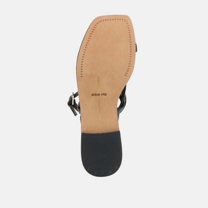 Tyrice Black Leather Sandals | Dolce Vita Value
