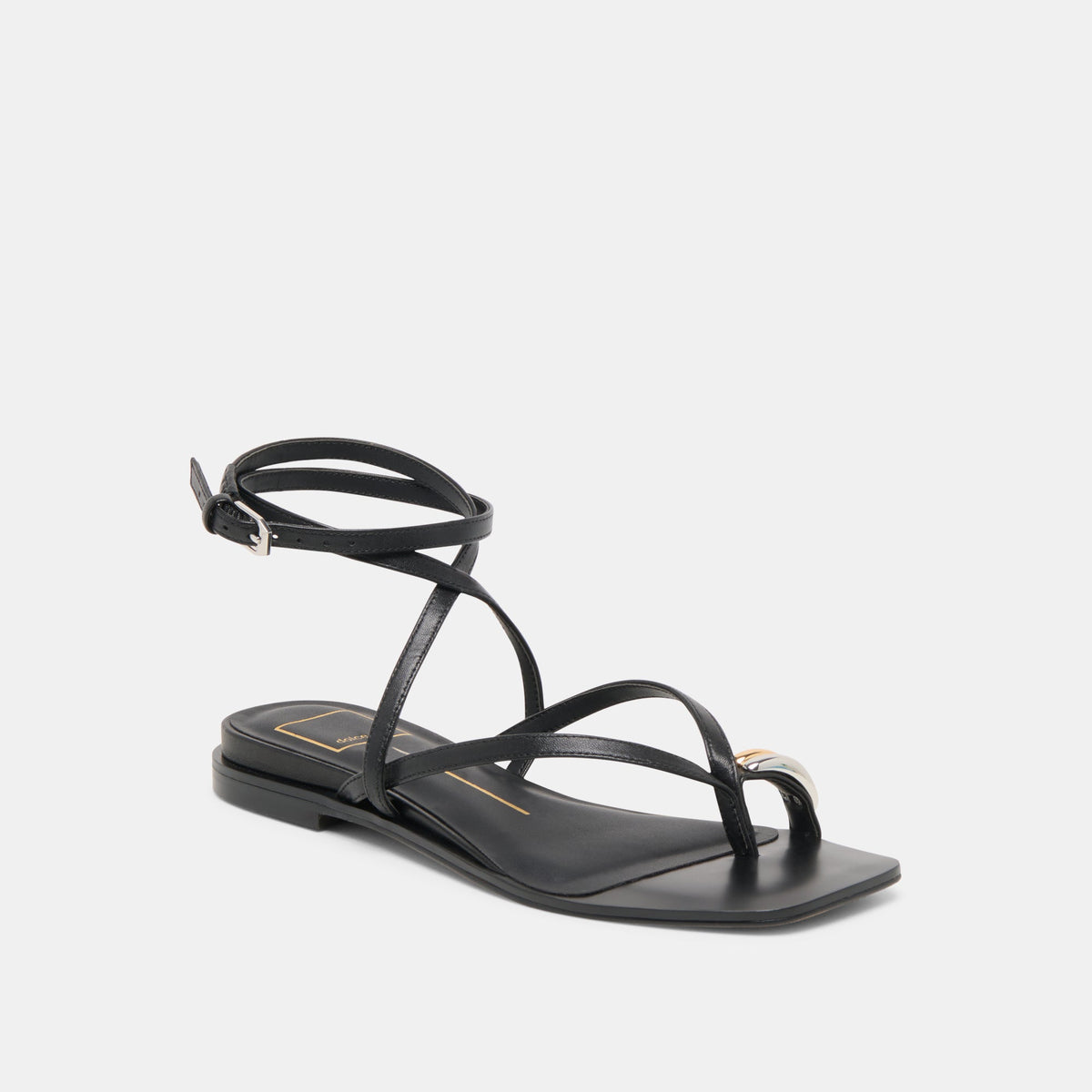Tyrice Black Leather Sandals | Dolce Vita Value