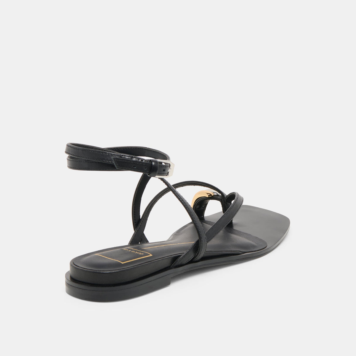 Tyrice Black Leather Sandals | Dolce Vita Value
