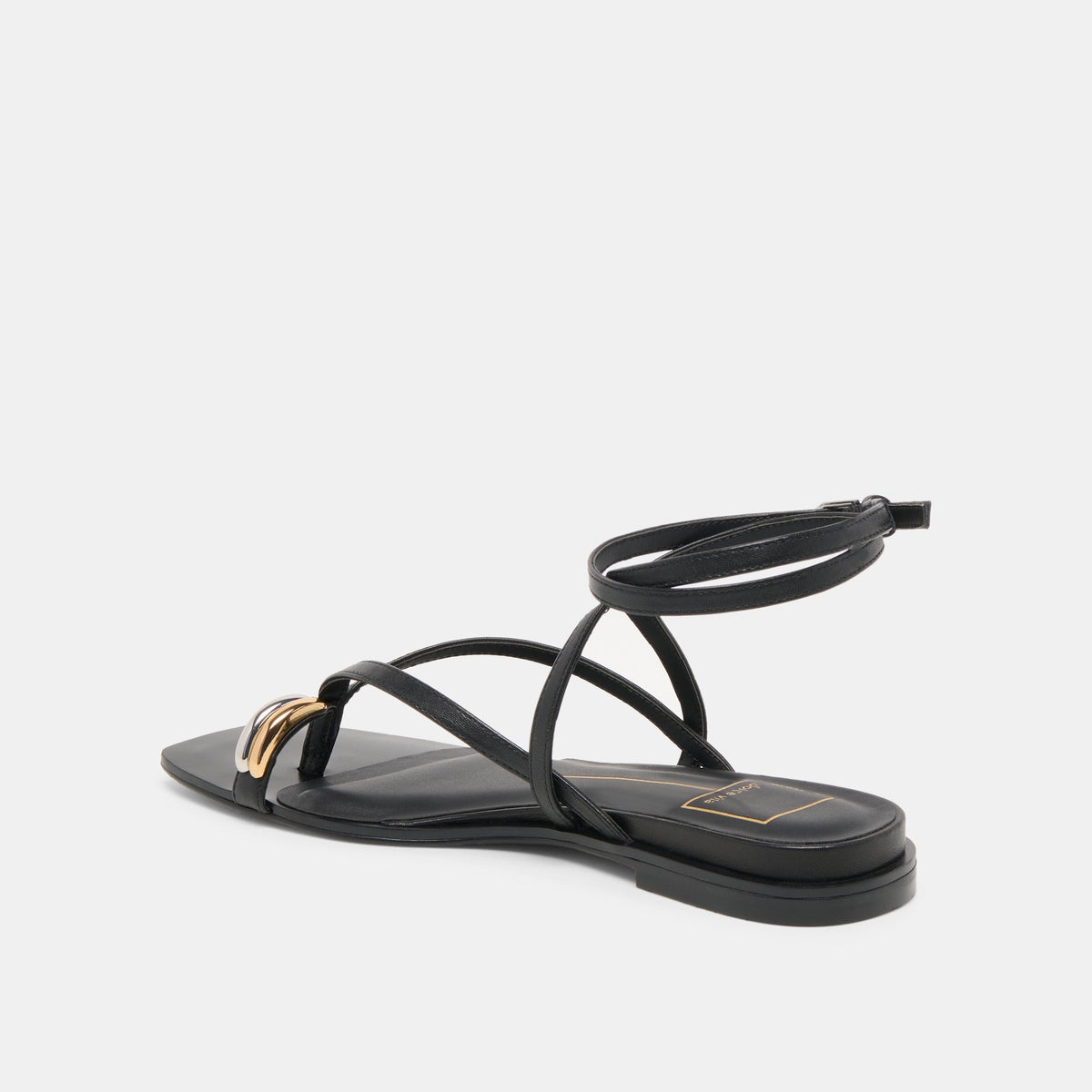 Tyrice Black Leather Sandals | Dolce Vita Value