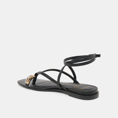 Tyrice Black Leather Sandals | Dolce Vita Value