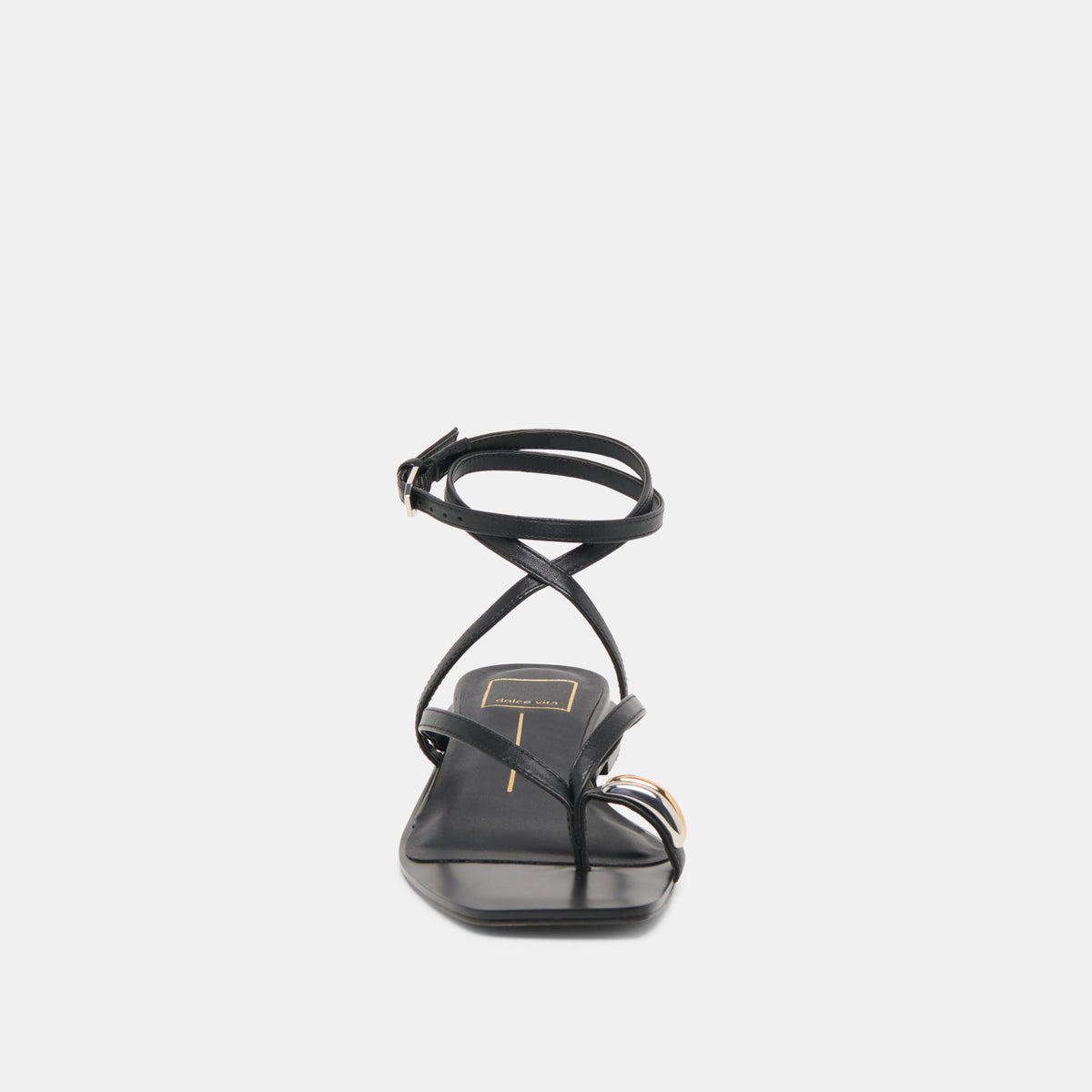 Tyrice Black Leather Sandals | Dolce Vita Value