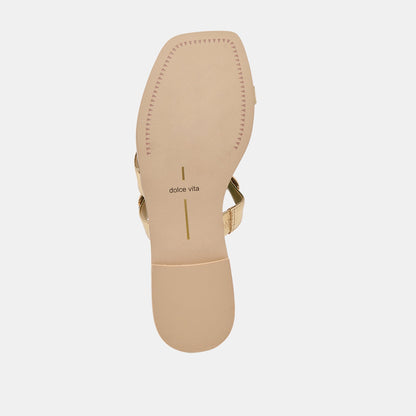 Tarina Gold Leather Sandals | Dolce Vita Value