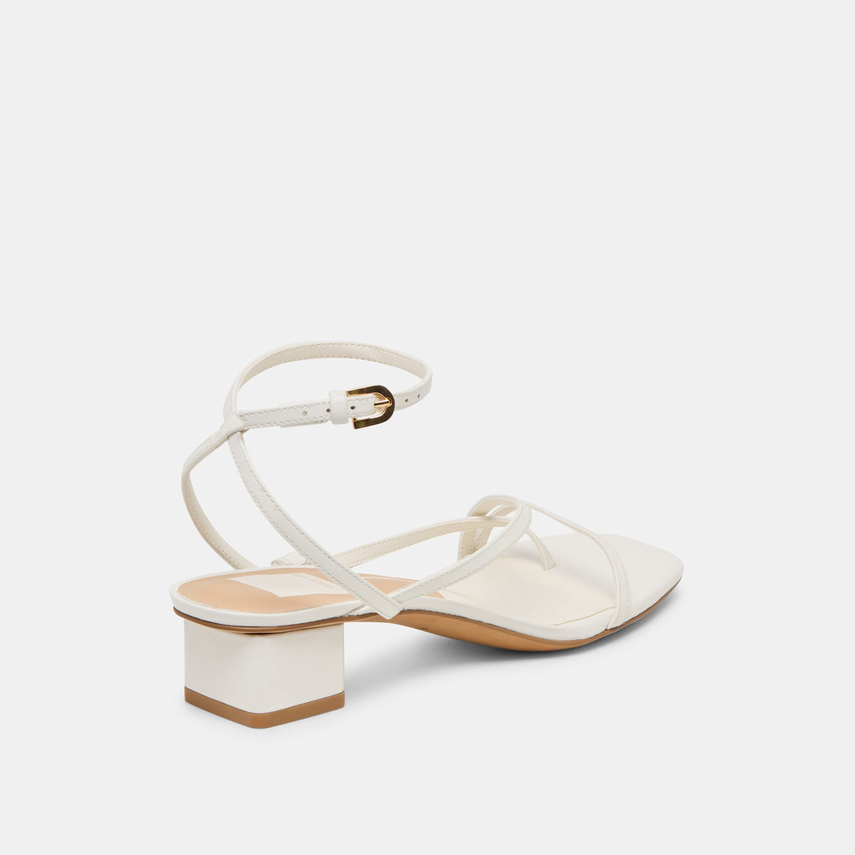 Karlos Wide True White Leather Sandals | Dolce Vita Essential