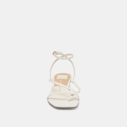 Karlos Wide True White Leather Sandals | Dolce Vita Essential