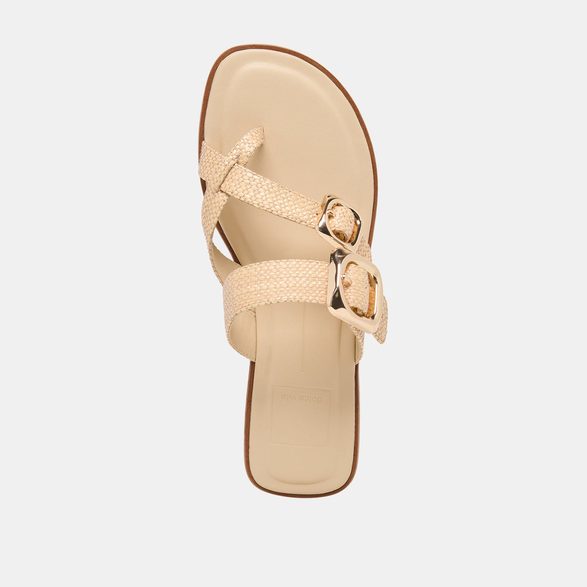 SHORE Sand Raffia Flip-Flop Buckled Sandals | Dolce Vita Recommended