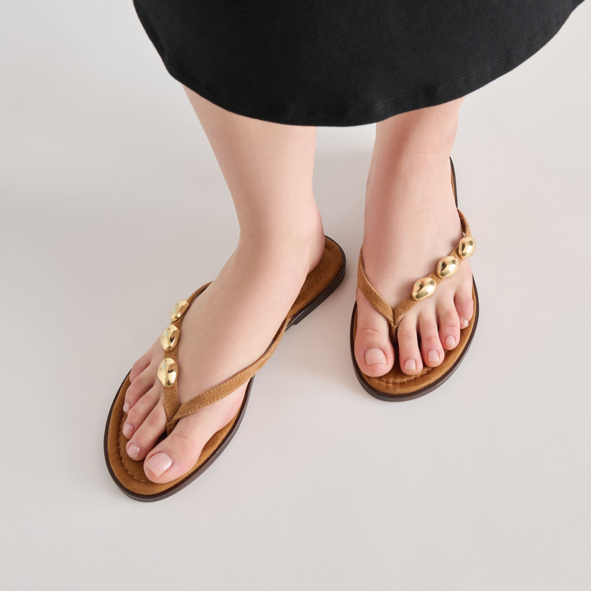 Juny Teak Suede Sandals | Dolce Vita Exclusive