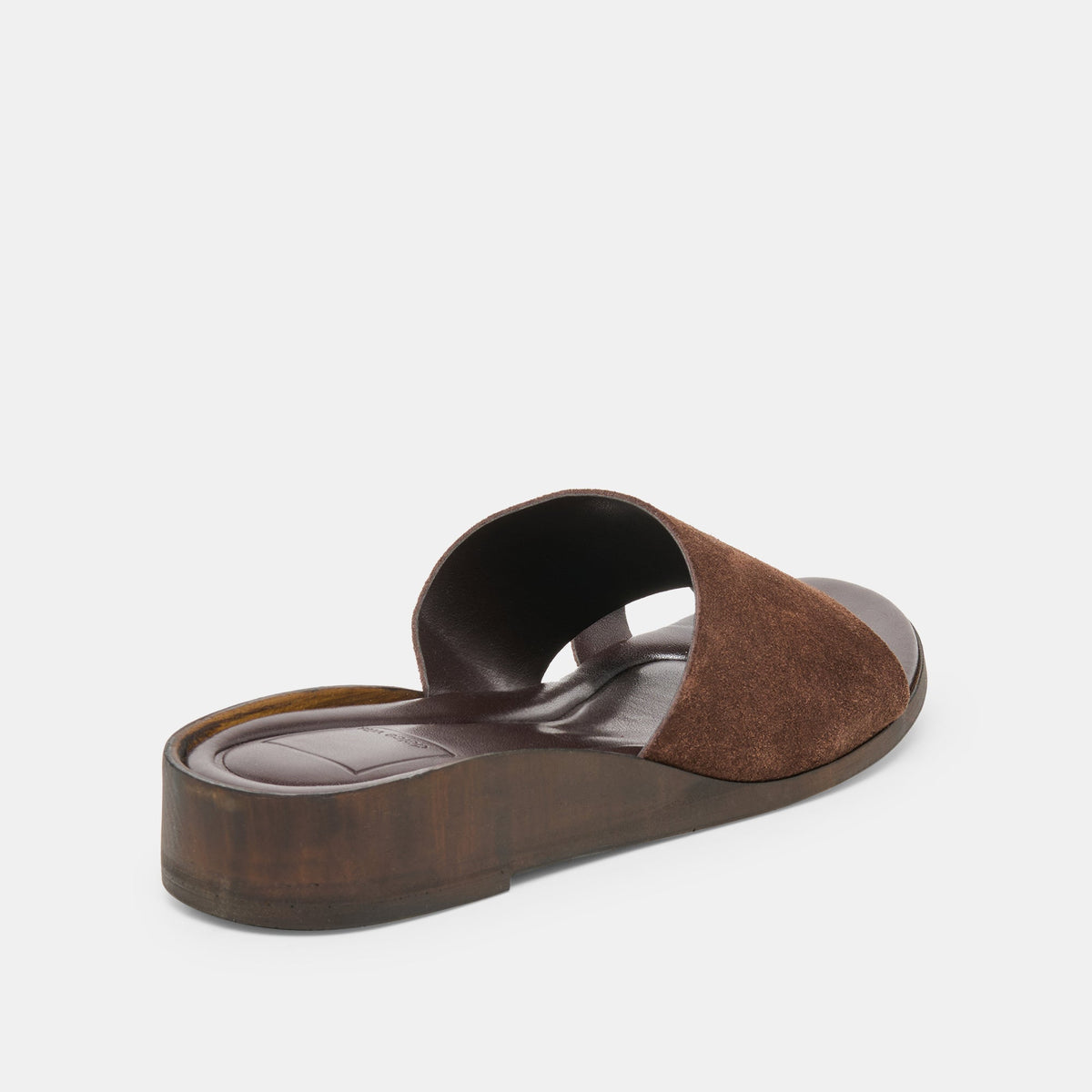 MOXY Dk Brown Suede Metal Detail Open-Toe Sandals | Dolce Vita Classic