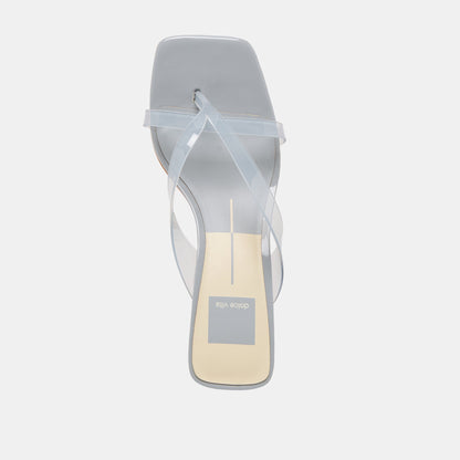 Brevel Vinyl Dusty Blue Jelly Heels | Dolce Vita Trusted