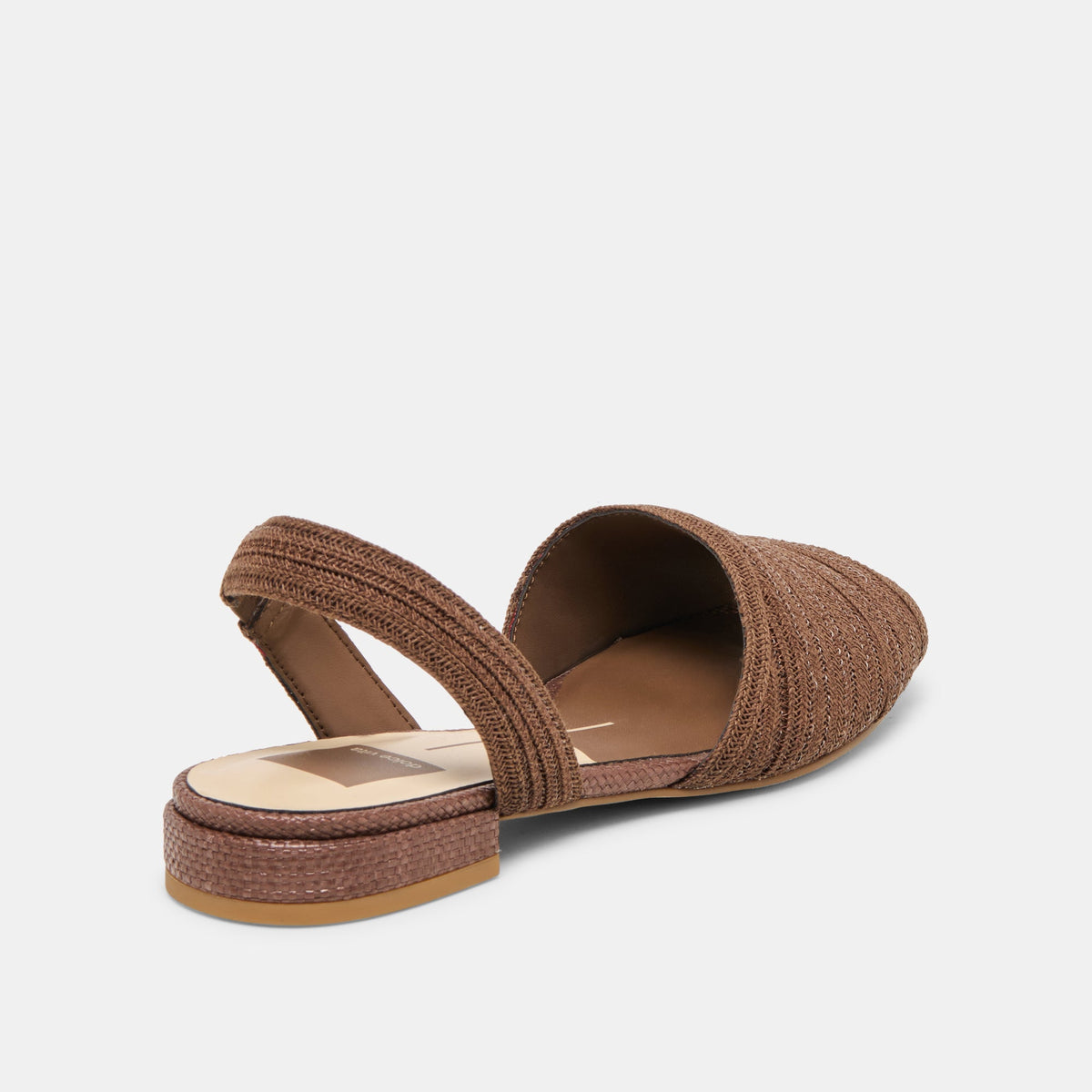 MARZY Cocoa Raffia Slingback Peep-Toe Sandals | Dolce Vita New