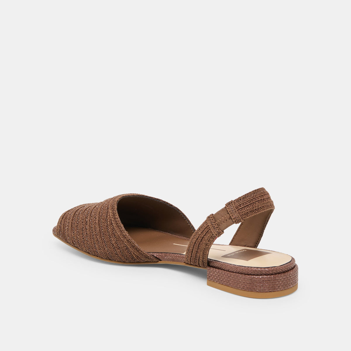 MARZY Cocoa Raffia Slingback Peep-Toe Sandals | Dolce Vita New