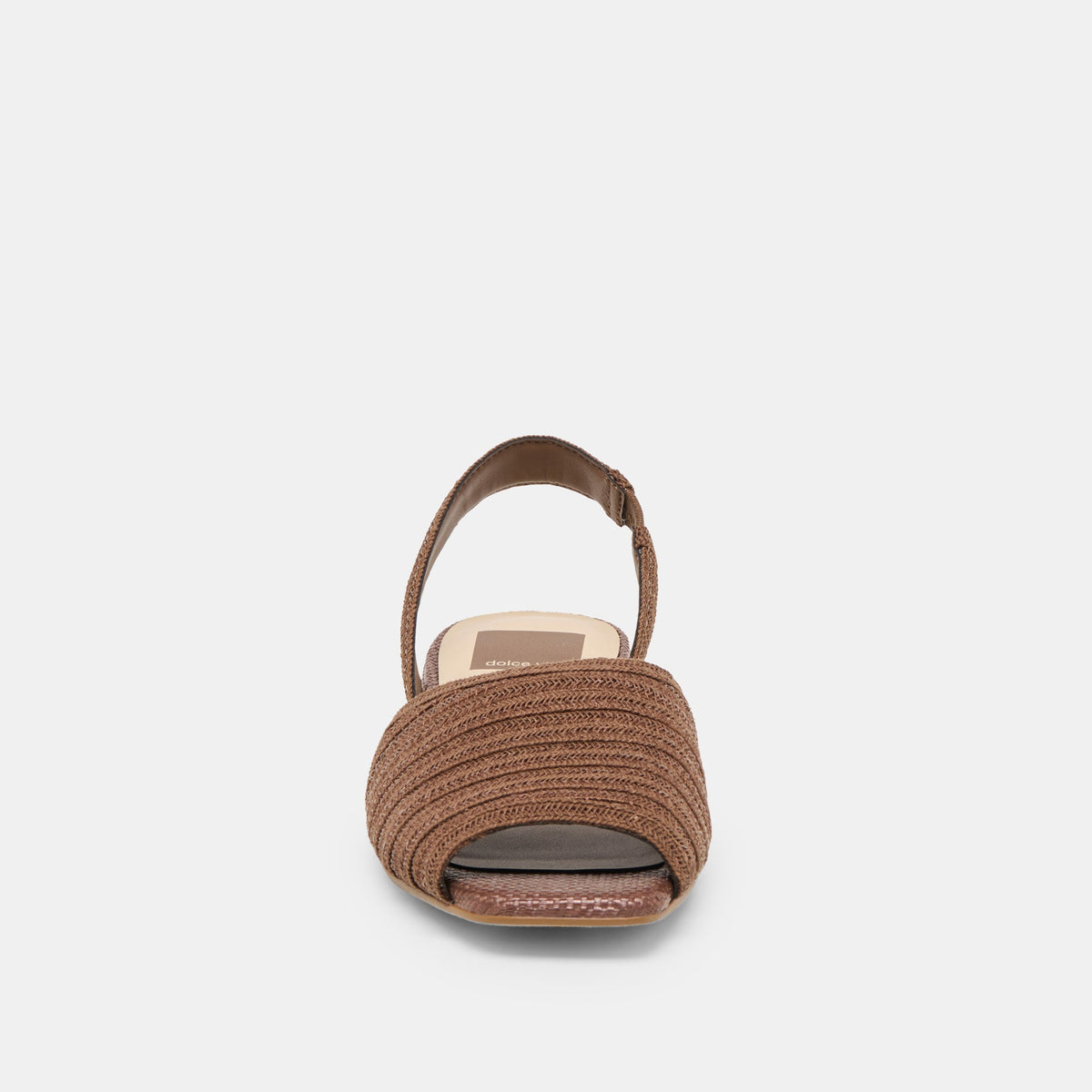 MARZY Cocoa Raffia Slingback Peep-Toe Sandals | Dolce Vita New