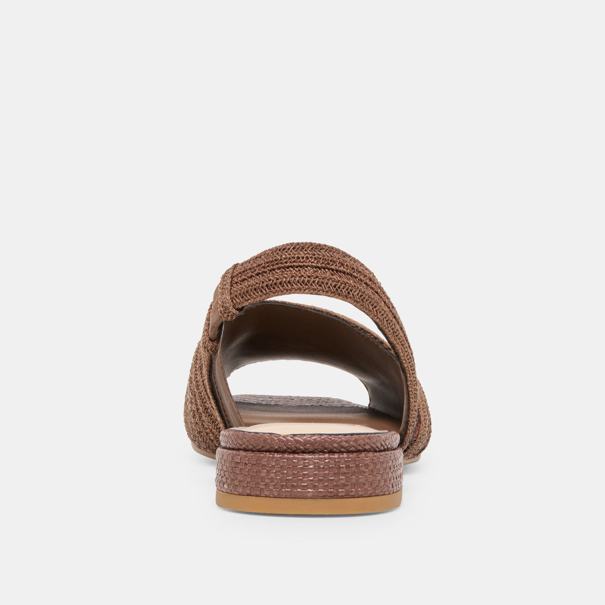 MARZY Cocoa Raffia Slingback Peep-Toe Sandals | Dolce Vita New