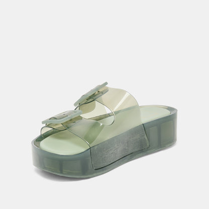 JULIO X Olive Vinyl Jelly Platform Sandals | Dolce Vita Customer Favorite