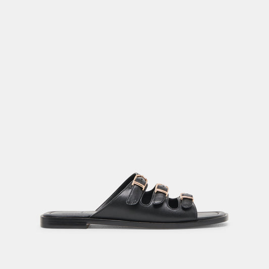 Fin Black Leather Sandals | Dolce Vita Quality