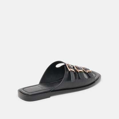 Fin Black Leather Sandals | Dolce Vita Quality