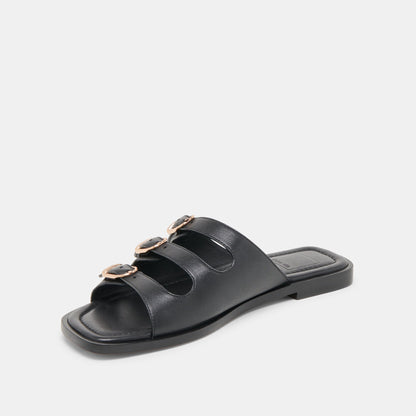 Fin Black Leather Sandals | Dolce Vita Quality