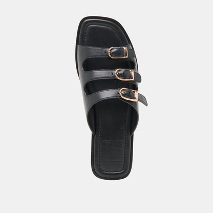 Fin Black Leather Sandals | Dolce Vita Quality