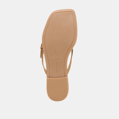 MALTA Lt Brown Suede Buckle Flip-Flop Sandals | Dolce Vita Everyday