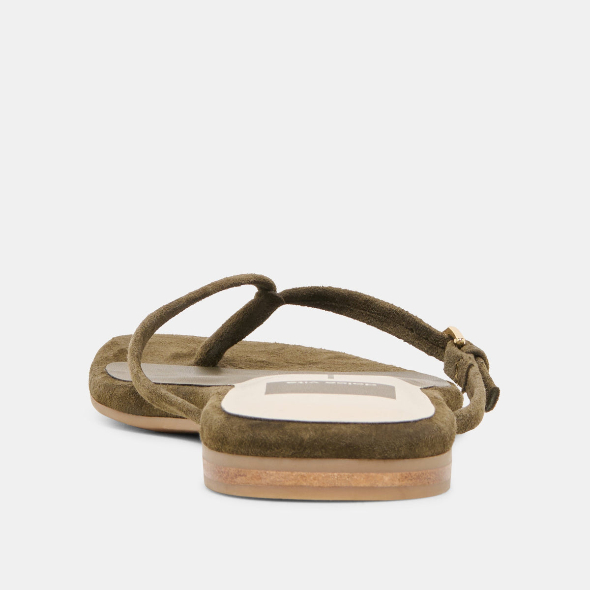 MALTA Dk Olive Suede Buckle Flip-Flop Sandals | Dolce Vita Featured