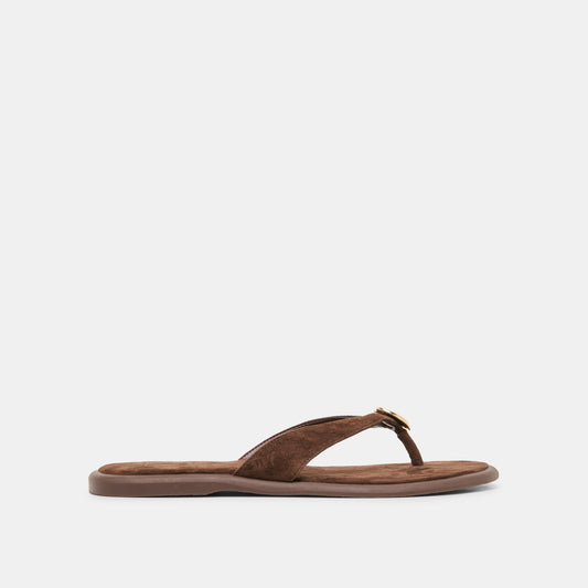 Jaina Dk Brown Suede Sandals | Dolce Vita Featured