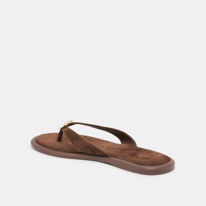 Jaina Dk Brown Suede Sandals | Dolce Vita Featured
