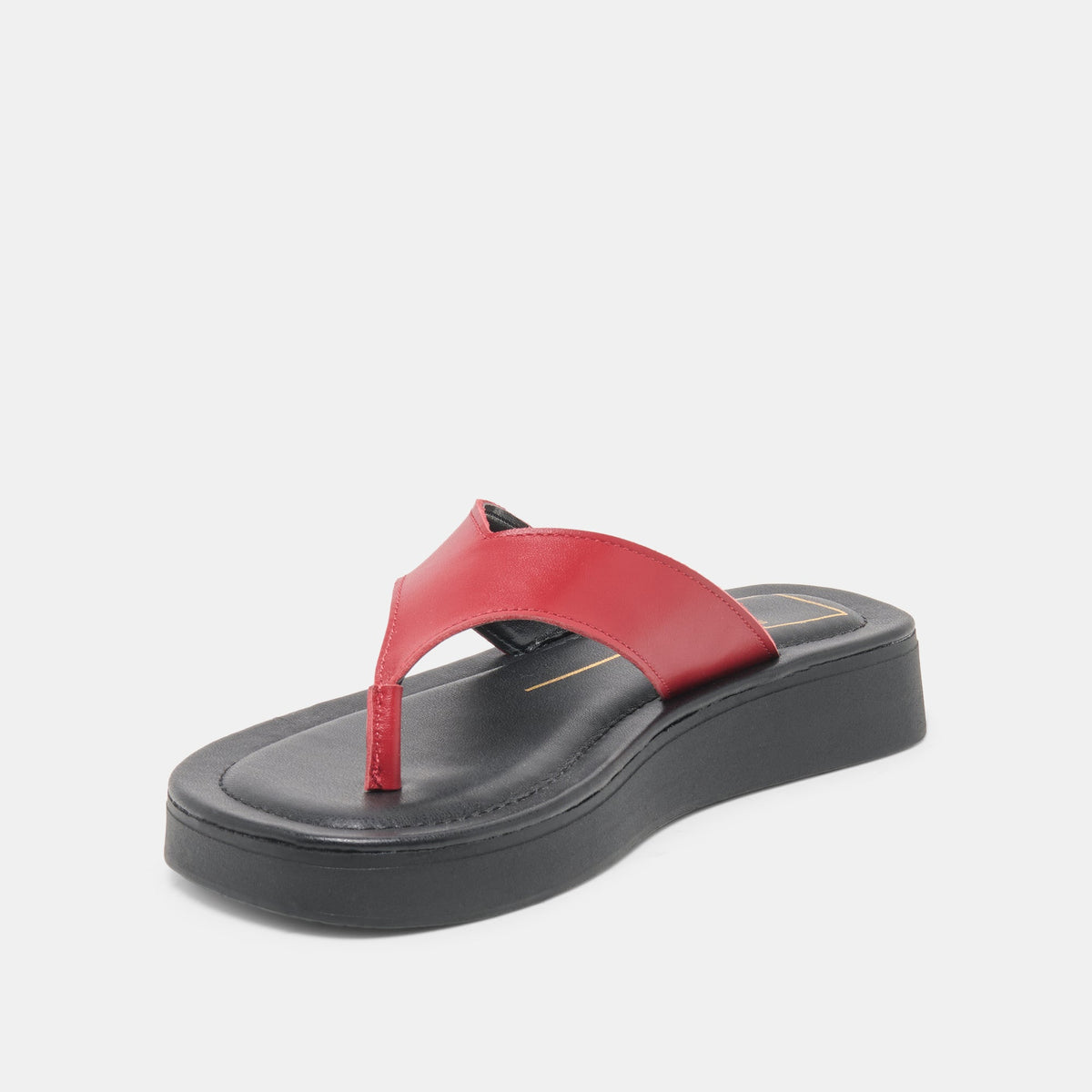 BLAYZE Red Leather Platform Flip-Flop Sandals | Dolce Vita Signature