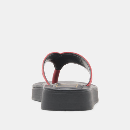 BLAYZE Red Leather Platform Flip-Flop Sandals | Dolce Vita Signature