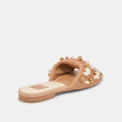 Lizza Toffee Beaded Raffia Sandals | Dolce Vita Trusted