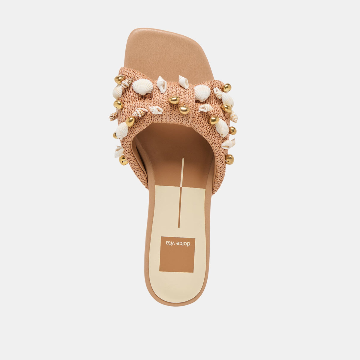 Lizza Toffee Beaded Raffia Sandals | Dolce Vita Trusted