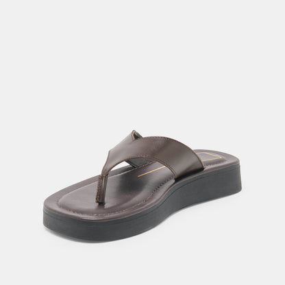 BLAYZE Dk Chocolate Leather Platform Flip-Flop Sandals | Dolce Vita Discount