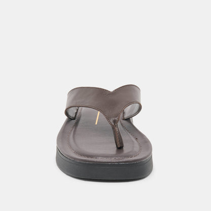 BLAYZE Dk Chocolate Leather Platform Flip-Flop Sandals | Dolce Vita Discount