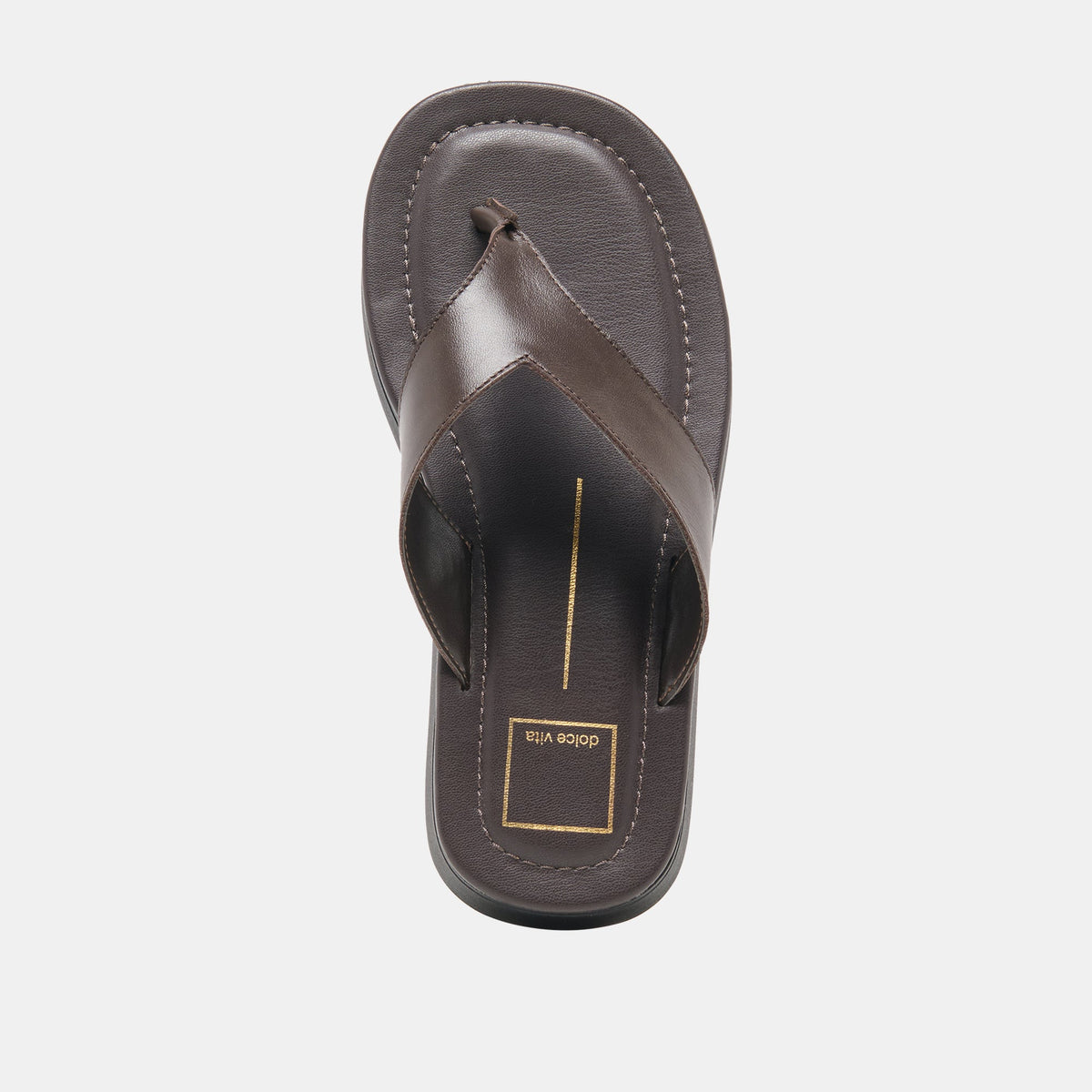 BLAYZE Dk Chocolate Leather Platform Flip-Flop Sandals | Dolce Vita Discount
