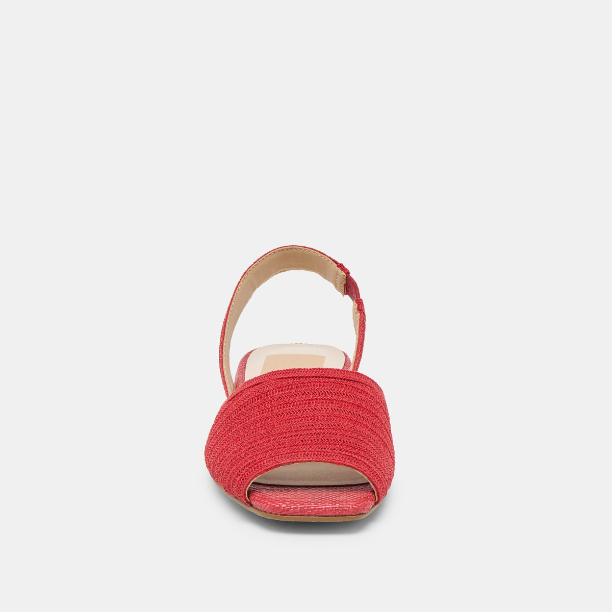 MARZY Red Raffia Slingback Peep-Toe Sandals | Dolce Vita Latest
