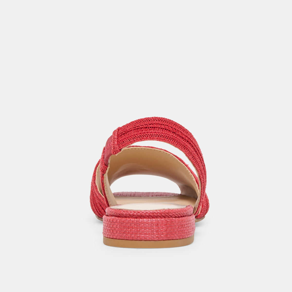MARZY Red Raffia Slingback Peep-Toe Sandals | Dolce Vita Latest
