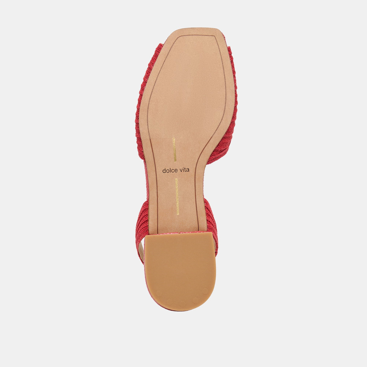 MARZY Red Raffia Slingback Peep-Toe Sandals | Dolce Vita Latest