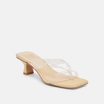 Brevel Vinyl Wide Crystal Jelly Heels | Dolce Vita Best Price