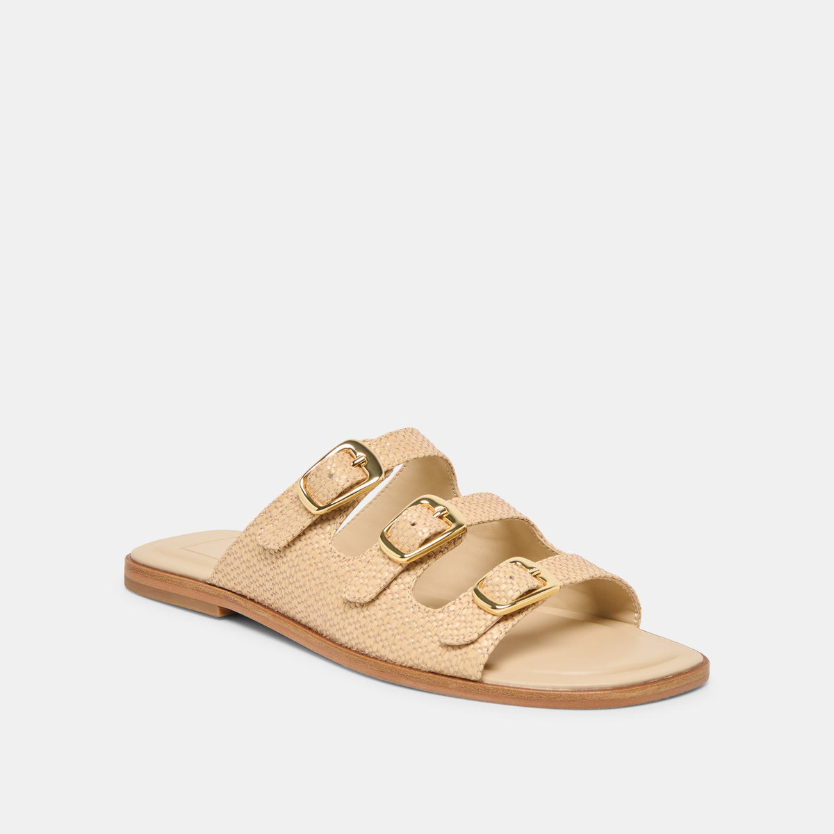 FIN Sand Raffia Open-Toe Slide Sandals | Dolce Vita Classic