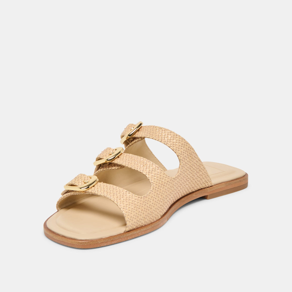 FIN Sand Raffia Open-Toe Slide Sandals | Dolce Vita Classic