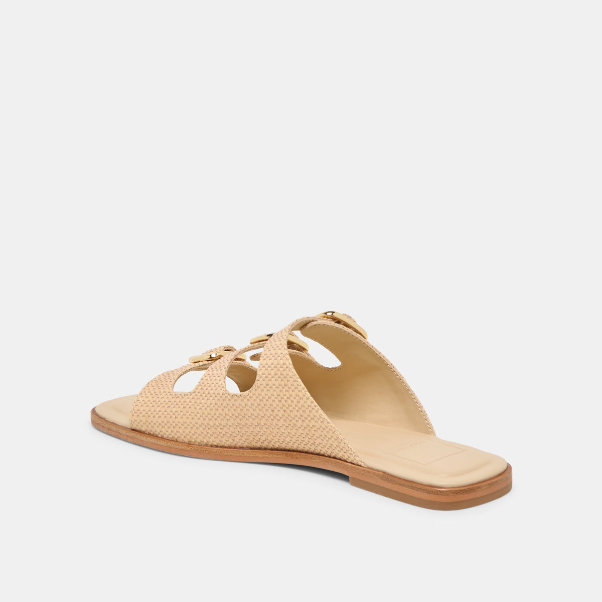 FIN Sand Raffia Open-Toe Slide Sandals | Dolce Vita Classic